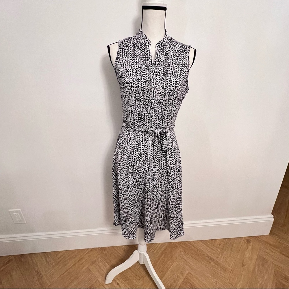 Women’s Nanette Lepore Dress Size 6 Black And Grey Side Zipper Lined sleeveless